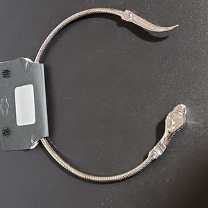 G by Gennero Silver-tone Snake Bling Necklace Costume Jewelry